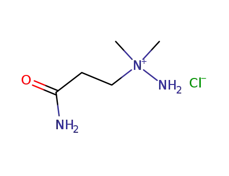 Molecular Structure of 6439-49-2 (Hydrazinium, 1-(3-amino-3-oxopropyl)-1,1-dimethyl-, chloride)