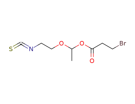 Molecular Structure of 140156-02-1 (Propanoic acid, 3-bromo-, 1-(2-isothiocyanatoethoxy)ethyl ester)