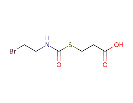 Molecular Structure of 140156-06-5 (Propanoic acid, 3-[[[(2-bromoethyl)amino]carbonyl]thio]-)