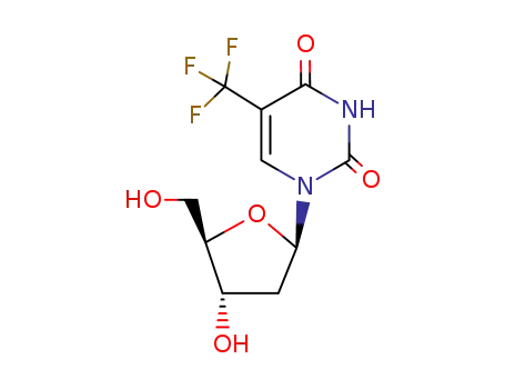 Molecular Structure of 70-00-8 (Trifluridine)