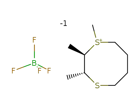 trans-1,2,3-trimethyl-1,4-dithiocanium BF4(1-)