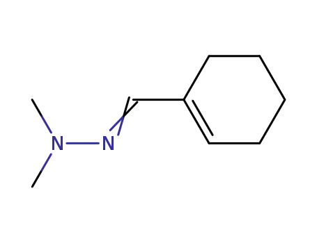 Molecular Structure of 102268-18-8 (1-Cyclohexene-1-carboxaldehyde, dimethylhydrazone)