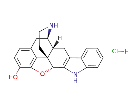 6,7-dehydro-4,5α-epoxy-3-hydroxy-6,7-2',3'-indolomorphinan hydrochloride