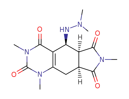 (5S,5aS,8aS)-5-(N',N'-Dimethyl-hydrazino)-1,3,7-trimethyl-5,5a,8a,9-tetrahydro-1H-pyrrolo[3,4-g]quinazoline-2,4,6,8-tetraone