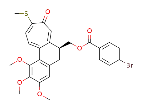 5,6-dihydro-6(S)-<<(4'-bromobenzoyl)oxy>methyl>-1,2,3-trimethoxy-9-(methylthio)-8H-cycloheptanaphthalen-8-one