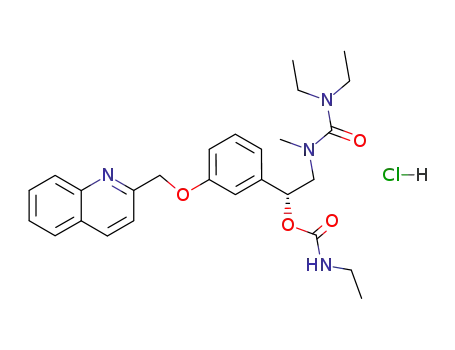 Ethyl-carbamic acid (R)-2-(3,3-diethyl-1-methyl-ureido)-1-[3-(quinolin-2-ylmethoxy)-phenyl]-ethyl ester; hydrochloride