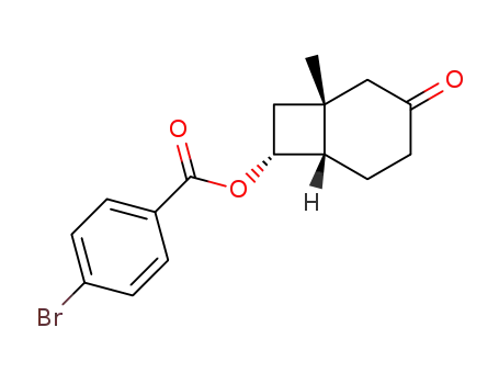(+)-(1R,6S,7R)-7-endo-(4-bromobenzoyl)oxy-1-methylbicyclo<4.2.0>octan-3-one