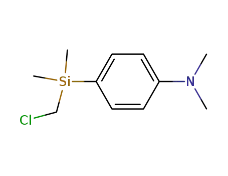 Molecular Structure of 60457-97-8 (Benzenamine, 4-[(chloromethyl)dimethylsilyl]-N,N-dimethyl-)