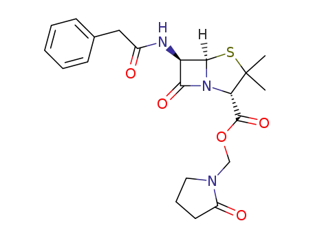 4-Thia-1-azabicyclo[3.2.0]heptane-2-carboxylic acid,
3,3-dimethyl-7-oxo-6-[(phenylacetyl)amino]- (2S,5R,6R)-,
(2-oxo-1-pyrrolidinyl)methyl ester