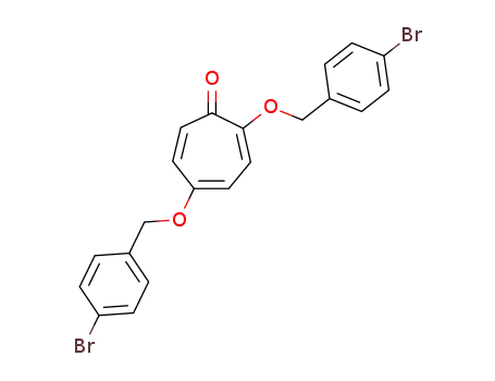 Molecular Structure of 106257-50-5 (2,4,6-Cycloheptatrien-1-one, 2,5-bis[(4-bromophenyl)methoxy]-)