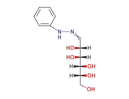 Molecular Structure of 962-53-8 ((6E)-6-(phenylhydrazinylidene)hexane-1,2,3,4,5-pentol)
