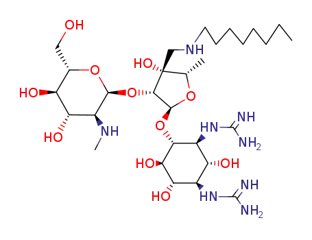(1R)-N,N'-dicarbamimidoyl-O4-[O2-(2-methylamino-2-deoxy-α-L-glucopyranosyl)-3-(octylamino-methyl)-5-deoxy-α-L-lyxofuranosyl]-streptamine