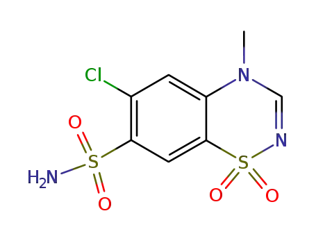 6-chloro-4-methyl-1,1-dioxo-1,4-dihydro-1λ6-benzo[1,2,4]thiadiazine-7-sulfonic acid amide