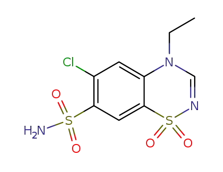6-chloro-4-ethyl-1,1-dioxo-1,4-dihydro-1λ6-benzo[1,2,4]thiadiazine-7-sulfonic acid amide