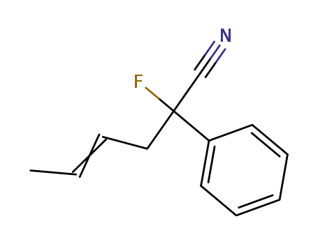 (E)-2-Fluoro-2-phenyl-hex-4-enenitrile