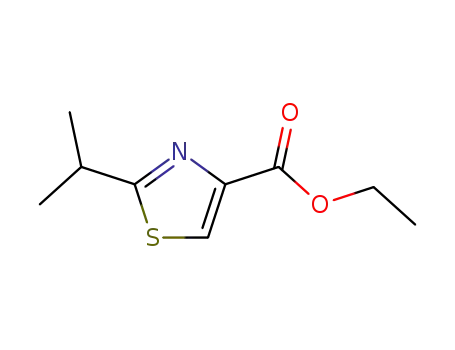 Molecular Structure of 133047-44-6 (4-Thiazolecarboxylicacid,2-(1-methylethyl)-,ethylester(9CI))