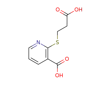 Molecular Structure of 286472-02-4 (2-[(2-CARBOXYETHYL)SULFANYL]NICOTINIC ACID)