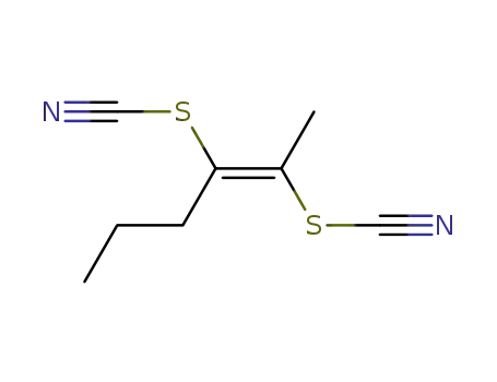 (E)-2,3-Bis-thiocyanato-hex-2-ene