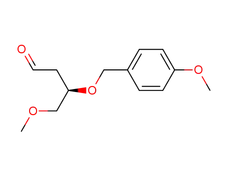 Molecular Structure of 400737-27-1 (Butanal, 4-methoxy-3-[(4-methoxyphenyl)methoxy]-, (3R)-)