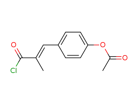 2-Propenoyl chloride, 3-[4-(acetyloxy)phenyl]-2-methyl-, (2E)-