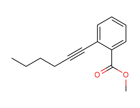 Molecular Structure of 462637-40-7 (Methyl 2-(hex-1-yn-1-yl)benzoate)