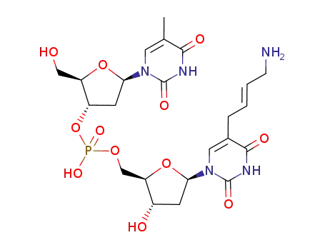 Phosphoric acid (2R,3S,5R)-5-[5-((E)-4-amino-but-2-enyl)-2,4-dioxo-3,4-dihydro-2H-pyrimidin-1-yl]-3-hydroxy-tetrahydro-furan-2-ylmethyl ester (2R,3S,5R)-2-hydroxymethyl-5-(5-methyl-2,4-dioxo-3,4-dihydro-2H-pyrimidin-1-yl)-tetrahydro-furan-3-yl ester