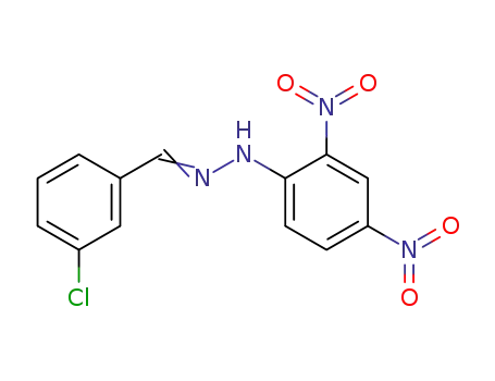 Molecular Structure of 13034-95-2 (Benzaldehyde, 3-chloro-, (2,4-dinitrophenyl)hydrazone)