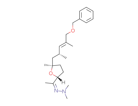 N'-{1-[5-(5-benzyloxy-2,4-dimethyl-pent-3-enyl)-5-methyl-tetrahydro-furan-2-yl]-ethylidene}-N,N-dimethyl-hydrazine