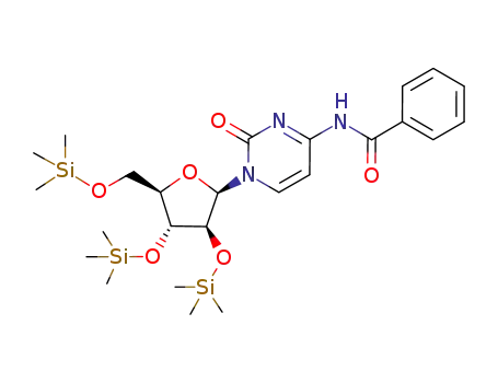 N-[1-((2R,3S,4R,5R)-3,4-Bis-trimethylsilanyloxy-5-trimethylsilanyloxymethyl-tetrahydro-furan-2-yl)-2-oxo-1,2-dihydro-pyrimidin-4-yl]-benzamide