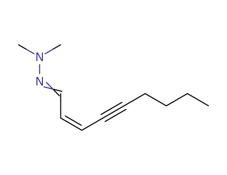 Molecular Structure of 566190-79-2 (2-Nonen-4-ynal, dimethylhydrazone, (2Z)-)