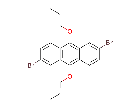 Molecular Structure of 844696-83-9 (Anthracene, 2,6-dibromo-9,10-dipropoxy-)