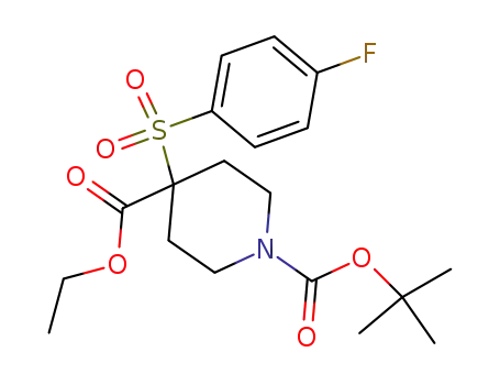 1-(tert-butyl) 4-ethyl 4-[(4-fluorophenyl)sulfonyl]piperidine-1,4-dicarboxylate