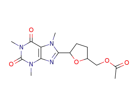 8-(5-acetoxymethyl-tetrahydro-furan-2-yl)-1,3,7-trimethyl-3,7-dihydro-purine-2,6-dione