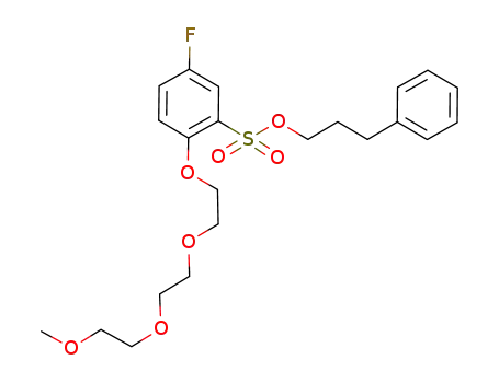 3-phenylpropyl 2-(2-(2-(2-methoxyethoxy)ethoxy)ethoxy)-5-fluorobenzene-1-sulfonate