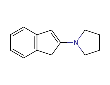 Molecular Structure of 39157-79-4 (Pyrrolidine, 1-(1H-inden-2-yl)-)