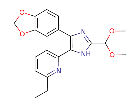 4-(benzo[1,3]dioxol-5-yl)-2-(dimethoxymethyl)-5-(6-ethylpyridin-2-yl)-1H-imidazole