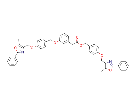 4-[(5-methyl-2-phenyl-4-oxazolyl)methoxy]benzyl 2-[3-[4-[(5-methyl-2-phenyl-4-oxazolyl)methoxy]benzyloxy]phenyl]acetate