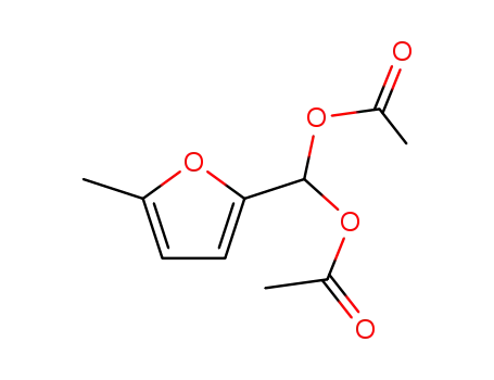 Molecular Structure of 62202-47-5 (Methanediol, (5-methyl-2-furanyl)-, diacetate)