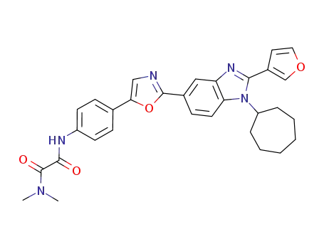 N-[4-[2-[1-chlorophenyl-2-(furan-3-yl)-1H-benzimidazol-5-yl]oxazol-5-yl]-phenyl]-N',N'-dimethyl-oxalamide