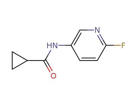 Molecular Structure of 112959-64-5 (Cyclopropanecarboxamide, N-(6-fluoro-3-pyridinyl)-)