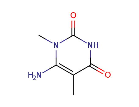 Molecular Structure of 63959-47-7 (2,4(1H,3H)-Pyrimidinedione, 6-amino-1,5-dimethyl-)