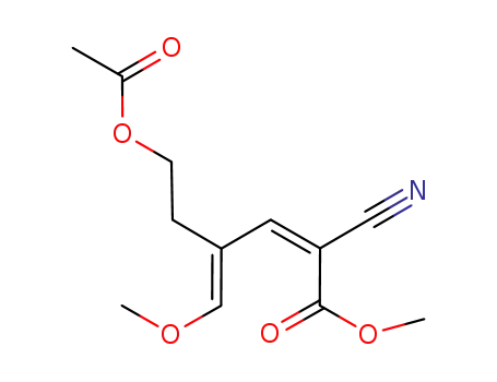 methyl-4-(2-acetyloxyethyl)-2-cyano-5-methoxypenta-2,4-dienoate