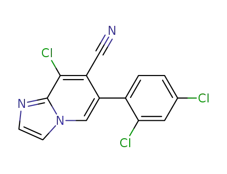 8-chloro-6-(2,4-dichloro-phenyl)-imidazo[1,2-a]pyridine-7-carbonitrile
