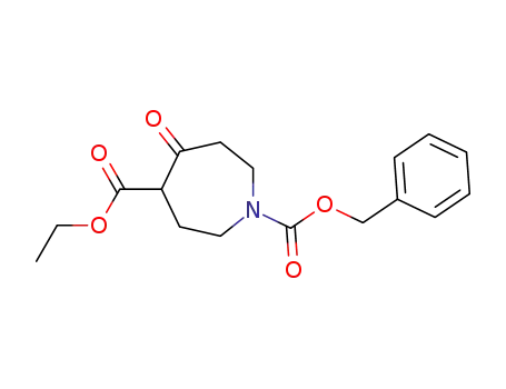 Molecular Structure of 31696-09-0 (Ethyl 1-Cbz-5-oxoazepane-4-carboxylate)