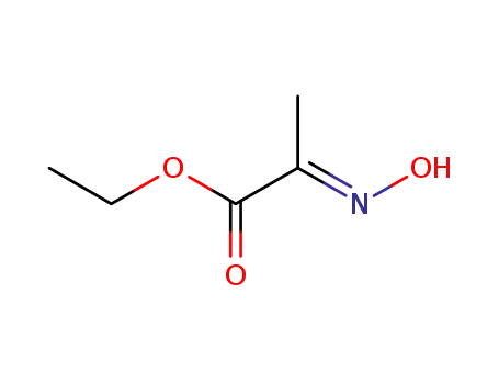 Molecular Structure of 250602-55-2 (Propanoic acid, 2-(hydroxyimino)-, ethyl ester, (2E)- (9CI))