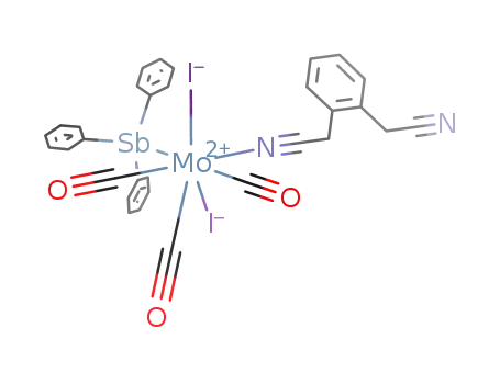 [MoI2(CO)3(C6H4(CH2CN)2)(Sb(C6H5)3)]