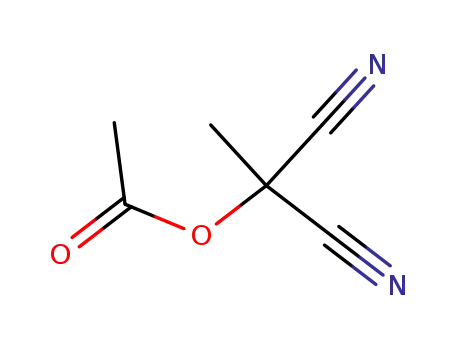 Molecular Structure of 7790-01-4 (1,1-DICYANOETHYL ACETATE)