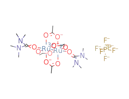Ru2(μ-O2CCH3)4[(CH3)4N2CO]2(PF6)