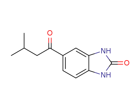 Molecular Structure of 93202-27-8 (2H-Benzimidazol-2-one, 1,3-dihydro-5-(3-methyl-1-oxobutyl)-)