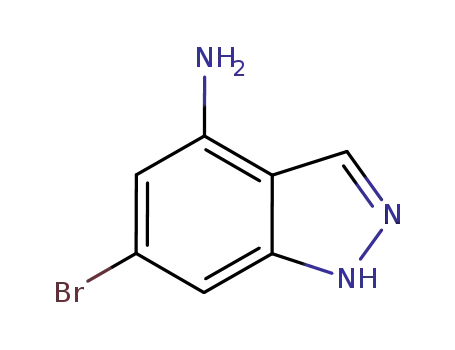 Molecular Structure of 885518-50-3 (4-AMINO-6-BROMO (1H)INDAZOLE)